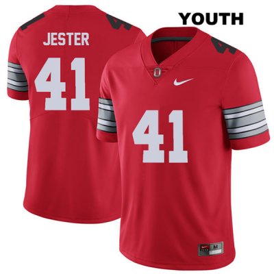 Youth NCAA Ohio State Buckeyes Hayden Jester #41 College Stitched 2018 Spring Game Authentic Nike Red Football Jersey JV20L02RR